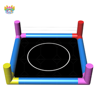 Ensemble combiné gonflable en PVC DWF Premium 3m x 3m, ring de boxe gonflable, tapis de gymnastique, tapis de lutte, tapis de Jiu Jitsu, MMA, pliable, résistant à l'humidité