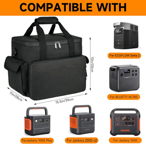 Sac de transport portable personnalisé pour station d'alimentation, étanche, compatible avec Jackery Explorer <span class=keywords><strong>2000</strong></span> V2/1500/<span class=keywords><strong>ECOFLOW</strong></span> <span class=keywords><strong>DELTA</strong></span> 2 - Product Image 2