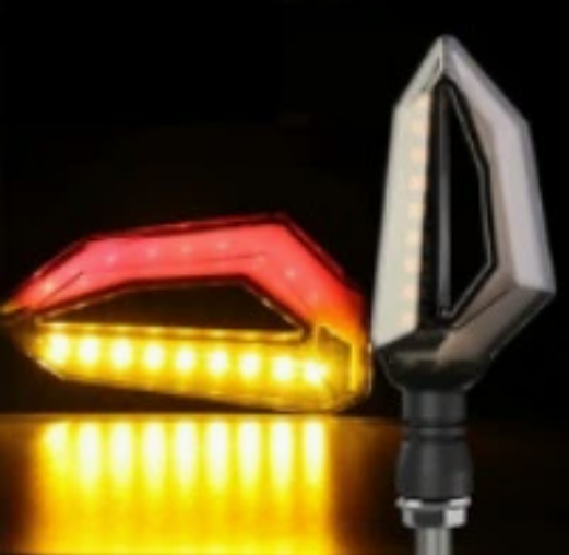 Knife-shaped light + Red light