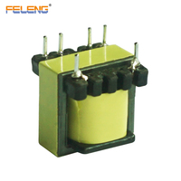 Transformateur haute fréquence EE13 à noyau de ferrite vertical, bobinage simple personnalisé, tension de sortie multiple, montage sur circuit imprimé pour alimentation LED