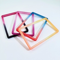 Protector de Parachoques Transparente de TPU con Degradado Mixto y Destellos de 2 Colores JO-V 0895 para Tarjetas Graduadas
