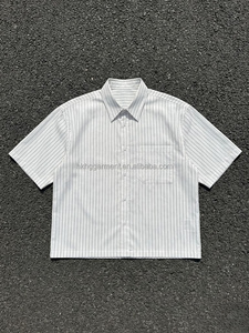 เสื้อยืดผู้ชายสไตล์วินเทจลายทางแบบสั่งทำพิเศษ ผ้าฝ้าย 100% คุณภาพสูง ถักทออย่างดี ทรงโอเวอร์ไซส์ ลายพิมพ์ซิลค์สกรีน - Product Image 3