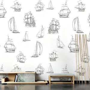 <span class=keywords><strong>Papier</strong></span> <span class=keywords><strong>peint</strong></span> mural personnalisable en <span class=keywords><strong>noir</strong></span> et blanc, style <span class=keywords><strong>Art</strong></span> déco, nature morte, pour chambre d'enfant, chambre de garçon, décoration de la maison - Product Image 4
