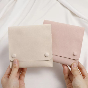 Bolsa de Joyería Ecológica de Lujo con Logotipo Personalizado, Diseño de Cierre a Presión de Microfibra para Exhibición de Collares y Empaque de Regalos - Product Image 2