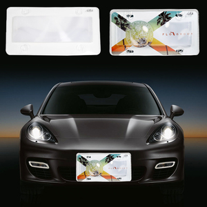 Protector de Matrícula Tintado Estándar Estadounidense, Marco Decorativo Negro Mate para Personalización de Vehículos - Product Image 2