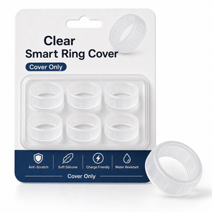Oura <b>Ring</b> 5/4 Galaxy <b>Ring</b> RingConn Ultrahuman Silicone Cover Case Clear Transparent Smart <b>Ring</b> Protector Ultra <b>Thin</b> Anti Scratch - Product Image 5