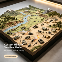 Modèle de terrain de bataille militaire personnalisé pour sandbox