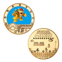 Expédition directe depuis l'entrepôt : Badge commémoratif en fer électroplaqué de 40 mm, motif Mario de dessin animé, article de merchandising anime, cadeau