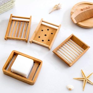 Portasapone in legno di bambù scolapiatti <span class=keywords><strong>per</strong></span> doccia porta sapone salvaspaper piatto vassoio <span class=keywords><strong>per</strong></span> bagno doccia lavello da cucina - Product Image 2