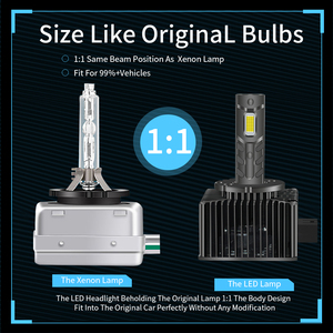 YHKOMS - Faro LED Canbus de 25000LM, <span class=keywords><strong>Bombilla</strong></span> <span class=keywords><strong>D1S</strong></span> Universal para Camiones y Automóviles, D5S D4S D3S D2S 90W 12V, Sistema de Iluminación Automotriz - Product Image 3
