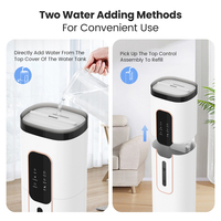 BIZOE 9L Humidifier Ultrasonik Elektrik dengan Aromaterapi, Uap Dingin & Humidistat untuk Penggunaan di Rumah, Kantor, Kamar Tidur & Hotel