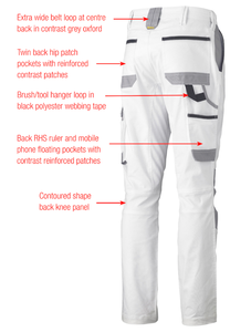 Pantalon de travail cargo industriel pour <span class=keywords><strong>homme</strong></span> avec poches pour genouillères, noir, gris, kaki, robuste, pantalon de randonnée - Product Image 4