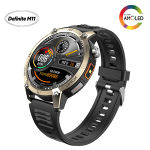 นาฬิกาสมาร์ทวอทช์รุ่น M11-304 GPS Sports ยอดนิยมใน TikTok หน้าจอ TFT 1.7 นิ้ว กันน้ำ 1ATM แบตเตอรี่ 800mAh พร้อม GPS ติดตามการออกกำลังกาย สีทอง - Product Image 3