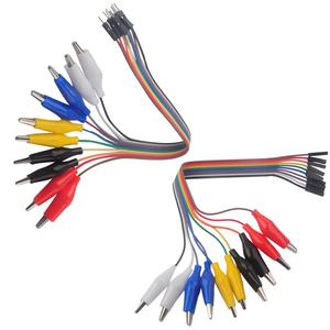 <span class=keywords><strong>2</strong></span>-in-1 timsah klip 10-Pin fiş kablo demeti erkek kadın Dupont kablo Breadboard Jumper tel <span class=keywords><strong>Arduino</strong></span> için bağlayıcı aksesuarları - Product Image 1