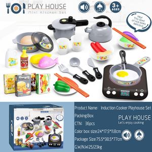 34 Uds Cocina de Inducción de simulación electrodomésticos utensilios de cocina papel plástico suave juego Wonder Cocina eléctrica juego Juguetes - Product Image 4