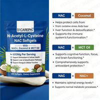 Kapsul Suplemen Glutathione Nac Berkualitas Tinggi 600Mg Softgel Nac Dengan Nac, Mct & Minyak Kelapa