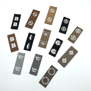 High Quality Washable <strong>PVC</strong> Woven <strong>Labels</strong> Digital <strong>Printing</strong> Custom Logo Embroidery Custom Size Rectangle Stitched No Fold Garment - Product Image 5