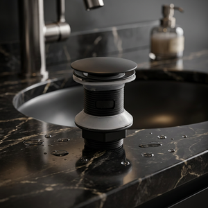 Bonde <span class=keywords><strong>de</strong></span> lavabo 32 mm à bouton-<span class=keywords><strong>poussoir</strong></span>, système click-clack, sans fente, pour drain <span class=keywords><strong>de</strong></span> salle <span class=keywords><strong>de</strong></span> <span class=keywords><strong>bain</strong></span> - Product Image 1