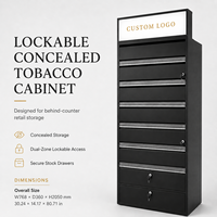 TERMEIN Vitrine à cigarettes métallique verrouillable sur mesure, présentoir à tabac dissimulé pour derrière comptoir, stockage de détail au Royaume-Uni