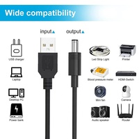 Module USB de voiture 5V vers 9V 12V 1A 2A, adaptateur de charge USB DC, convertisseur de tension, câble booster pour routeur Wi-Fi