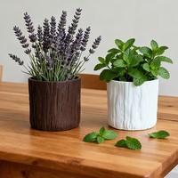 7.5*7cm Desain Tahan Lama Estetis Pot Tanaman Luar Ruangan Patio Balkon Vas Kotak Bunga Alat Penanaman Dekoratif untuk Rumah & Taman
