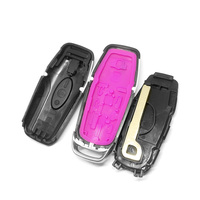Carcasa de llave inteligente para coche con 3 botones y cuchilla sin cortar, cubierta de repuesto para mando a distancia, accesorios de entrada sin llave para vehículo