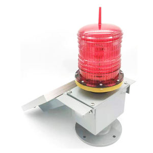 Lámpara de Baliza para Aeropuerto, Luz de Obstrucción Solar LED Roja de Aviación, de Baja y Alta Intensidad - Product Image 1