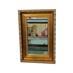 Brillant 60x90 cm 5057 or cadre en bois <span class=keywords><strong>verre</strong></span> mur miroir Stock classique sculpture <span class=keywords><strong>photo</strong></span> peinture solide pin bois profil cadre - Product Image 1