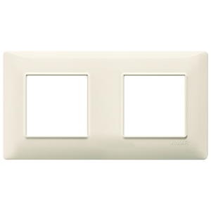 Vimar Double Wall <b>Switch</b> <b>Plate</b> Beige 2 Gang 80x160mm - Product Image 1