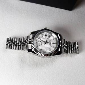Reloj de Pulsera Cronógrafo Mecánico para Hombre, de Lujo, Resistente al Agua, con Cristal de Zafiro de 36 mm, Texturizado Blanco - Product Image 2