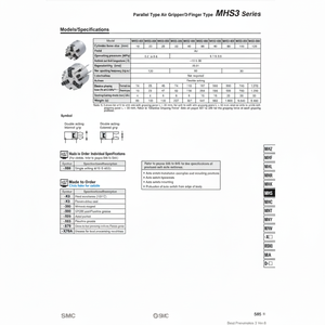 SMC pneumatics หุ่นยนต์ขนาน-MHS3-63D จับอากาศ - Product Image 1