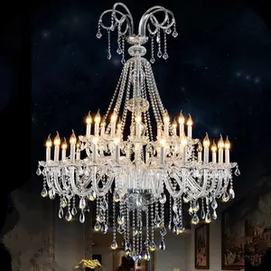 Large Crystal Chandelier Lighting Foyer Lights K9 Staircase Chandelier Murano Glass Luxury Chandeliers For Restaurant Wholesale