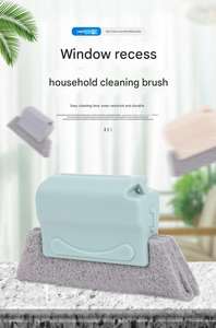 Outil de nettoyage de rainure chiffon de nettoyage de rainure de fenêtre créatif brosse de nettoyage de fenêtre brosse de nettoyage de fente de fenêtres brosse de rainure 2-en-1 - Product Image 6