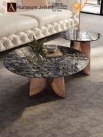 Leichte Luxus High-End Edelstahl Roségold Couch tisch Langlebige Blüten blätter Design
