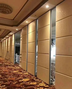 Softcover finitura insonorizzata sable parete mobile pieghevole azionabile divisorio per banchetto Hotel struttura in alluminio - Product Image 2