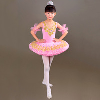 LILACDANCE Jm989 Tutu de ballet professionnel classique, Costume de danse de ballerine pour fête, Robe blanche style 'Lake Pancake' pour femme avec imprimé lumineux