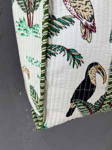 Sac fourre-tout matelassé en coton imprimé, tissu matelassé doux et durable, sac à bandoulière pour voyage et shopping - Product Image 2