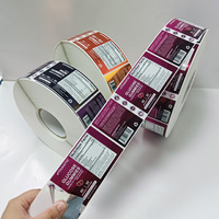 Rouleau d'autocollants personnalisés, vinyle adhésif imperméable, logo de marque, autocollant rond pour logo d'entreprise, pour étiquettes d'emballage alimentaire et cosmétique