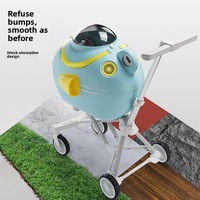 Nouvelle poussette pliable pour animaux de compagnie, cadre en alliage d'aluminium, chariot de voyage capsule spatiale, double usage (voiture et poussette), facile et pratique pour libérer les mains