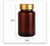 Vente en gros de flacons en verre givré de 100 ml, impression sérigraphique, avec bouchon à vis, pour compléments alimentaires en capsules de vitamines