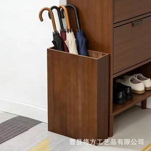 Porte-parapluies en bois massif, capacité unilatérale, autoportant, pour la maison, l'hôtel, le magasin, l'entrée, le rangement - Product Image 2