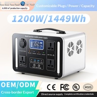 LECOOVO H1200S Centrale Électrique Solaire Portable 1200W Onduleur à Onde Sinusoïdale Pure MPPT Batterie LiFePO4 Éclairage LED Démarreur de Voiture
