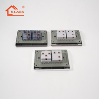 Interrupteurs muraux américains de haute qualité, standard américain, simple ou double pôle, type 118, grand panneau en PC, 20A 250V, pour éclairage domestique, 2 prises