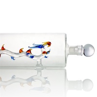 Bouteille en verre à haute teneur en borosilicate pour boisson Soda Water Juice Tequila Elegant Dragon Glassware