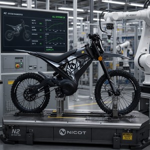 Moto électrique tout-terrain <span class=keywords><strong>Nicot</strong></span> N2 Édition Économique avec pneus à crampons, moteur brushless à entraînement central pour la conduite sur sentier - Product Image 4