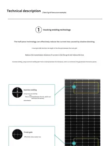 Panneau solaire rigide spécifique aux véhicules de loisirs 1000W, panneau photovoltaïque haute puissance, <span class=keywords><strong>12V</strong></span>, génération d'énergie sur le toit de la voiture, utilisation marine 24V - Product Image 2