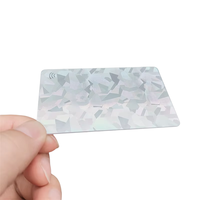 Kartu Hadiah Natal Encode kata Anda untuk chip Hologram permanen kartu pelangi NFC kartu Matte Glossy