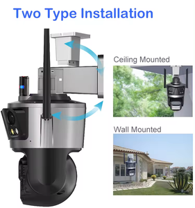 Icsee Alexa hỗ trợ 360 độ 8MP Dome <span class=keywords><strong>Camera</strong></span> An Ninh ba ống kính không dây chuyển động báo động không thấm nước IPC còi báo động ánh sáng CMOS NVR - Product Image 3