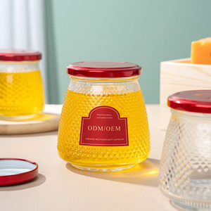 Bocaux en verre de haute qualité pour miel, de qualité alimentaire, à large ouverture, 150 ml, petits et ronds, pour nid d'oiseau, avec couvercle métallique, vente en gros - Product Image 3