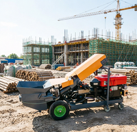 Bétonnière électrique compacte avec pompe, portable, pour travaux de décoration intérieure et de pose de revêtements de sol